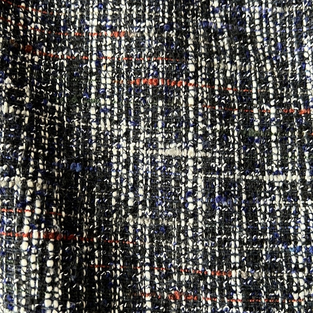 🎉HP🎉 Blue Tweed Pencil Skirt with Fringe Hem - Picture 4 of 6